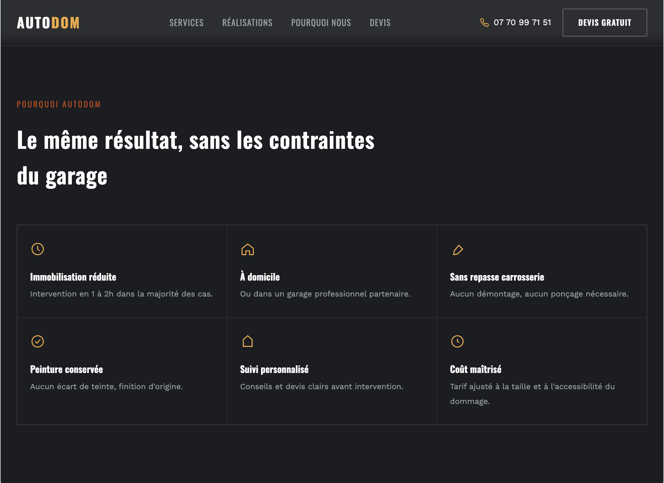 Page pourquoi nous du site AUTODOM